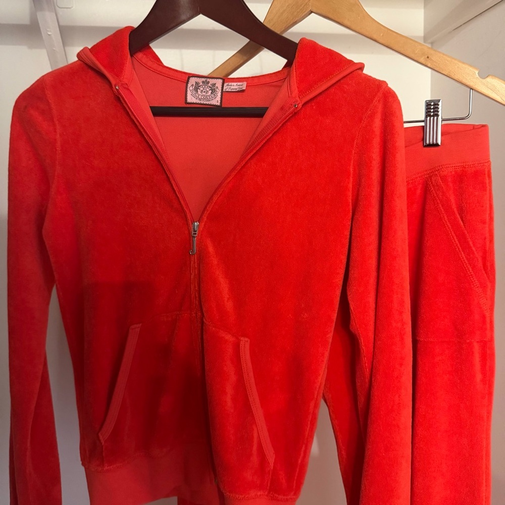 SOLD Juicy Couture Tracksuit Set Orange Hoodie